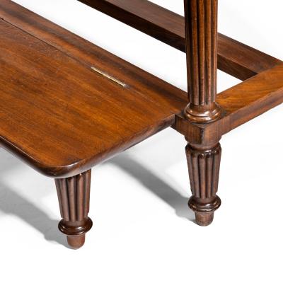 Louis Philippe Mahogany Hall Bench With A Folding Foot Rest