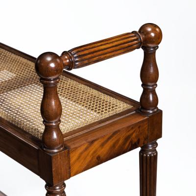 Louis Philippe Mahogany Hall Bench With A Folding Foot Rest