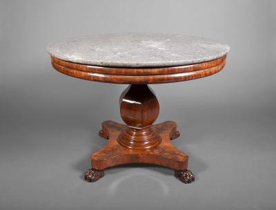 Louis Philippe Marble Top Center Table