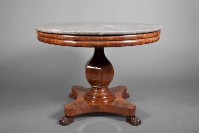 Louis Philippe Marble Top Center Table