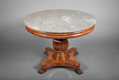 Louis Philippe Marble Top Center Table