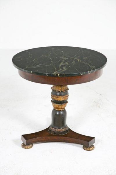 Louis Philippe Marble Top Gueridon Table