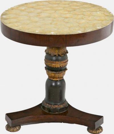 Louis Philippe Marble Top Gueridon Table