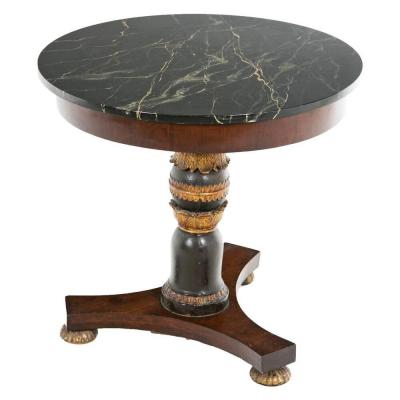 Louis Philippe Marble Top Gueridon Table