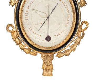 Louis Phillippe Giltwood And Ebonized Barometer