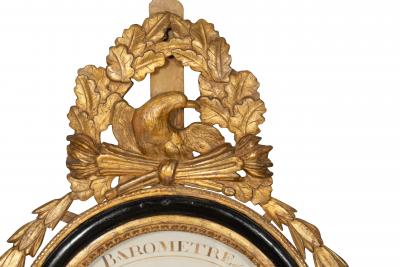 Louis Phillippe Giltwood And Ebonized Barometer