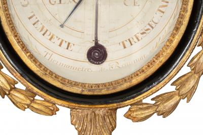 Louis Phillippe Giltwood And Ebonized Barometer
