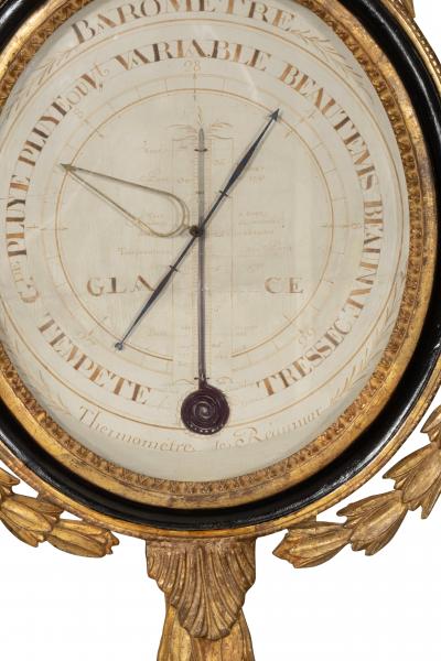 Louis Phillippe Giltwood And Ebonized Barometer