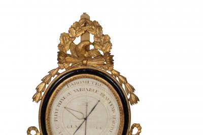 Louis Phillippe Giltwood And Ebonized Barometer
