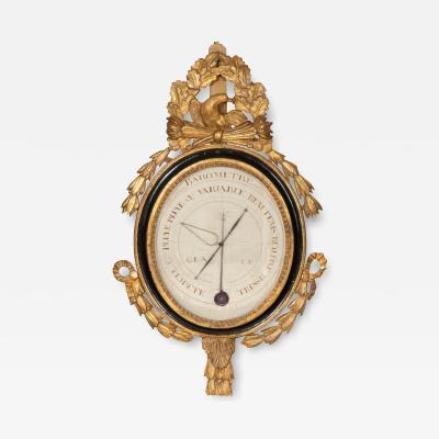 Louis Phillippe Giltwood And Ebonized Barometer
