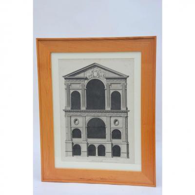 Louis Pierre Baltard Set of Three Architectural Prints by Louis Pierre Baltard de la Fresque