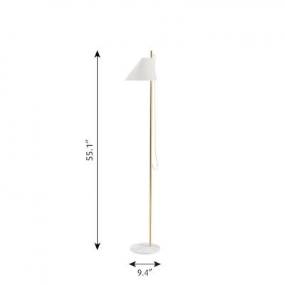 Louis Poulsen GamFratesi YUH Brass Marble Floor Lamp for Louis Poulsen