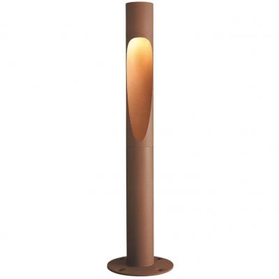 Louis Poulsen Large Flindt Garden outdoor bollard light in cortens red for Louis Poulsen 