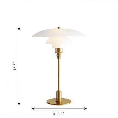 Louis Poulsen Poul Henningsen Brass and Glass PH 3 1 2 2 1 2 Table Lamp for Louis Poulsen