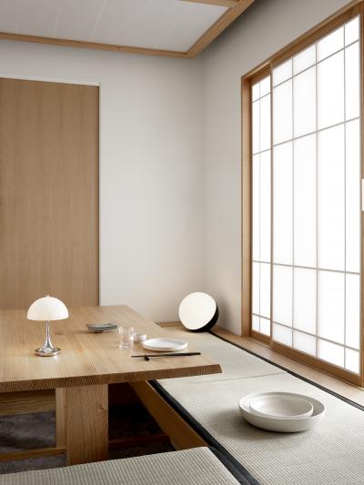 Louis Poulsen Verner Panton Panthella 320 Table Lamp for Louis Poulsen in Gray