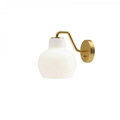 Louis Poulsen Vilhelm Lauritzen VL 1 Brass and Glass Wall Lamp for Louis Poulsen