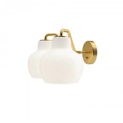 Louis Poulsen Vilhelm Lauritzen VL 1 Brass and Glass Wall Lamp for Louis Poulsen