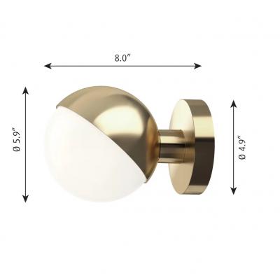 Louis Poulsen Vilhelm Lauritzen VL Studio Brass and Glass Wall Lamp for Louis Poulsen