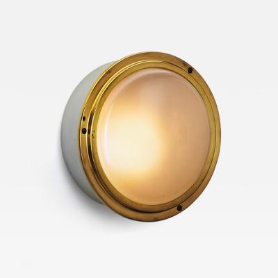 Louis Poulsen Waggon Aluminium and Brass Wall Lamp for Louis Poulsen Denmark ca 1970s