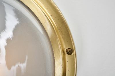 Louis Poulsen Waggon Aluminium and Brass Wall Lamps for Louis Poulsen Denmark circa 1970s