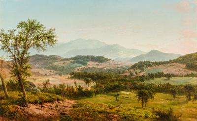 Louis Remy Mignot View of the Fishkill Mountains from Highland Grove
