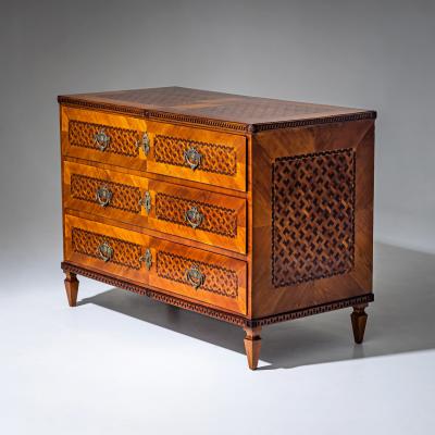 Louis Seize Marquetry Chest of Drawers late 18th Century