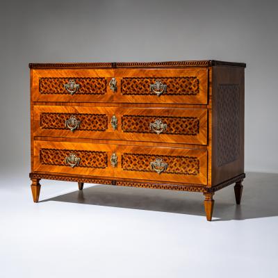 Louis Seize Marquetry Chest of Drawers late 18th Century