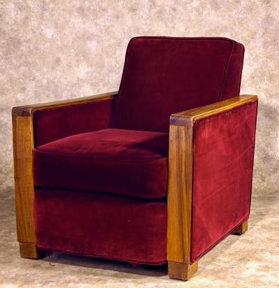 Louis Sognot In the style of Louis Sognot pair of Modernist club chairs