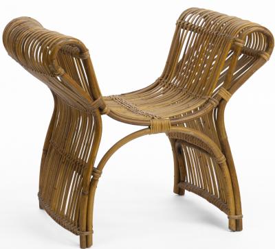 Louis Sognot louis sognot attributed superb rattan throne shaped bench
