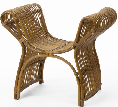 Louis Sognot louis sognot attributed superb rattan throne shaped bench