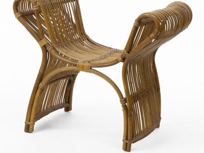 Louis Sognot louis sognot attributed superb rattan throne shaped bench
