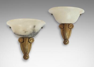 Louis Sue Pair of Sconces Attributed to S e et Mare