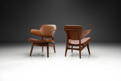 Louis Van Teeffelen Pair of Louis van Teeffelen Penguin Armchairs for W B The Netherlands 1960s