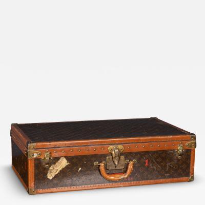 Antique 20th Century Louis Vuitton Trunk In Damier Canvas, Paris