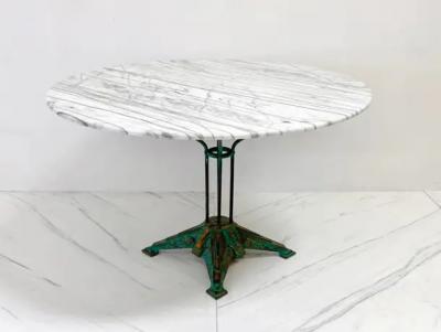 Louis Vuitton Louis Vuitton Iron and Marble Dining or Center Table 1930s