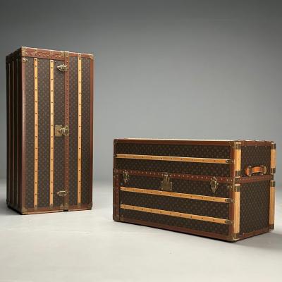 Louis Vuitton Louis Vuitton Large Steamer Trunk Monogram Canvas Leather Special Order