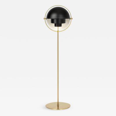 Louis Weisdorf Louis Weisdorf Multi Lite Floor Lamp in Black and Brass