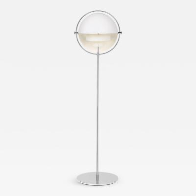 Louis Weisdorf Louis Weisdorf Multi Lite Floor Lamp in White and Chrome