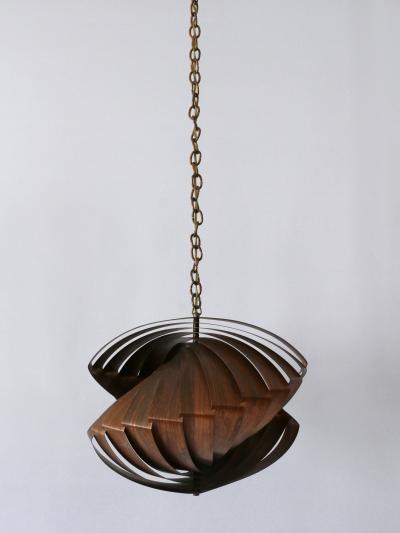 Louis Weisdorf Unique Copper Pendant Lamp Konkylie by Louis Weisdorf for Lyfa Denmark 1960s