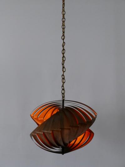 Louis Weisdorf Unique Copper Pendant Lamp Konkylie by Louis Weisdorf for Lyfa Denmark 1960s