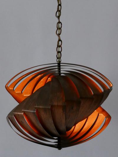 Louis Weisdorf Unique Copper Pendant Lamp Konkylie by Louis Weisdorf for Lyfa Denmark 1960s