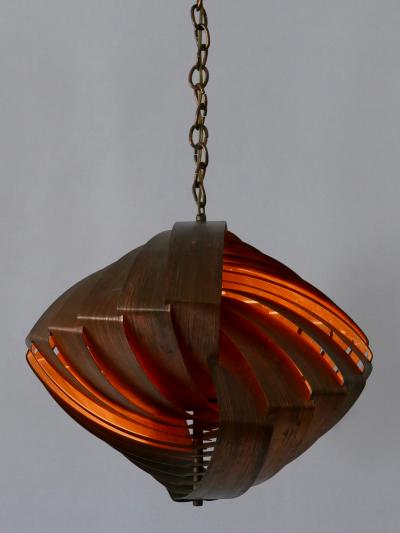 Louis Weisdorf Unique Copper Pendant Lamp Konkylie by Louis Weisdorf for Lyfa Denmark 1960s