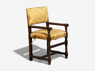 Louis XIII Barley Twist Occasional Chairs Fabric Cherry France 17th c 