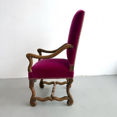 Louis XIII Style Pair of Os de Mouton Arm Chairs 1890s 