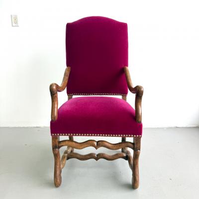 Louis XIII Style Pair of Os de Mouton Arm Chairs 1890s 
