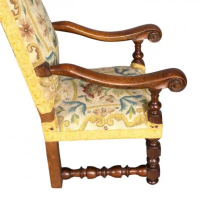 Louis XIII Walnut Miniature Armchair