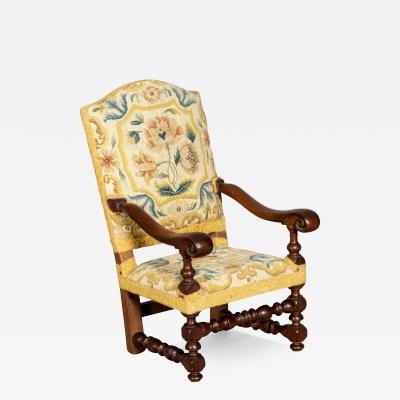 Louis XIII Walnut Miniature Armchair