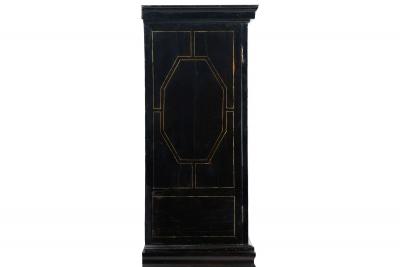 Louis XIV Antique Ebonized Brass Inlaid Display Cabinet Bookcase Vitrine