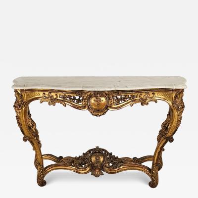 Louis XIV Style Giltwood Console France circa 1860