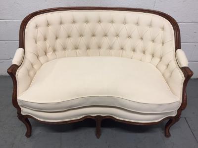 Louis XIV Style Walnut Loveseat